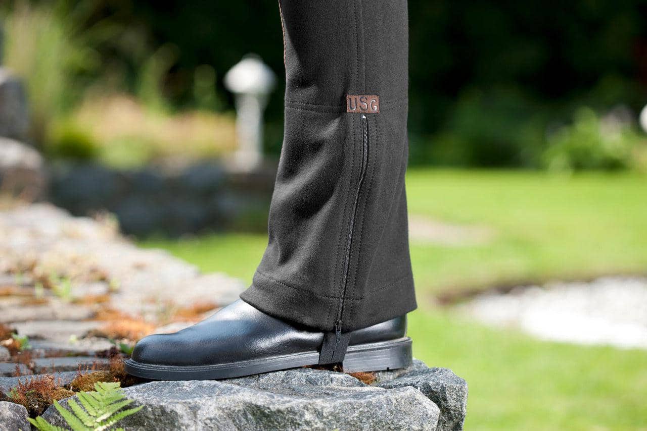 Birgit Jodphur Fuldskind Ridebukser/ Islænder Ridebukser - Black/Brown-USG