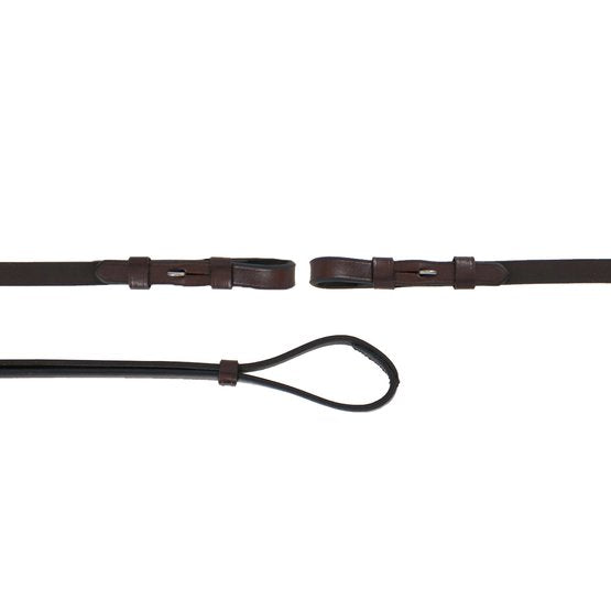 Bridon Lædertøjler - Black-Equiline