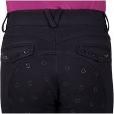 Djune Ridebukser JUNIOR - Black-Qhp