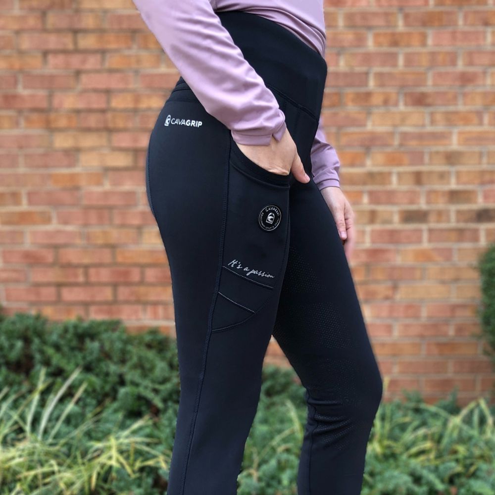 Lin Grip RL Kids Ridetights - Black-Cavallo
