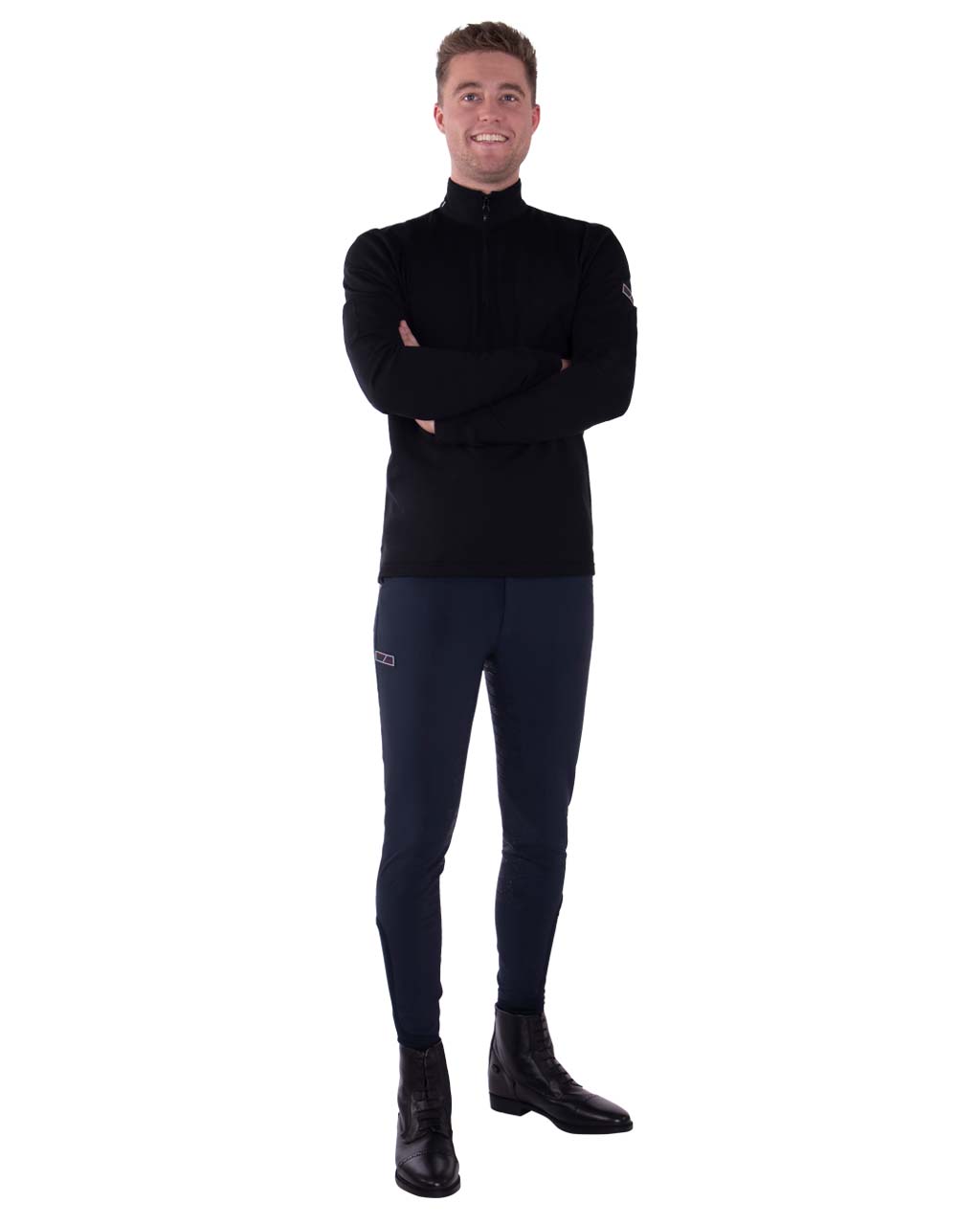 Novan Knægrip Ridebukser - Navy-QHP