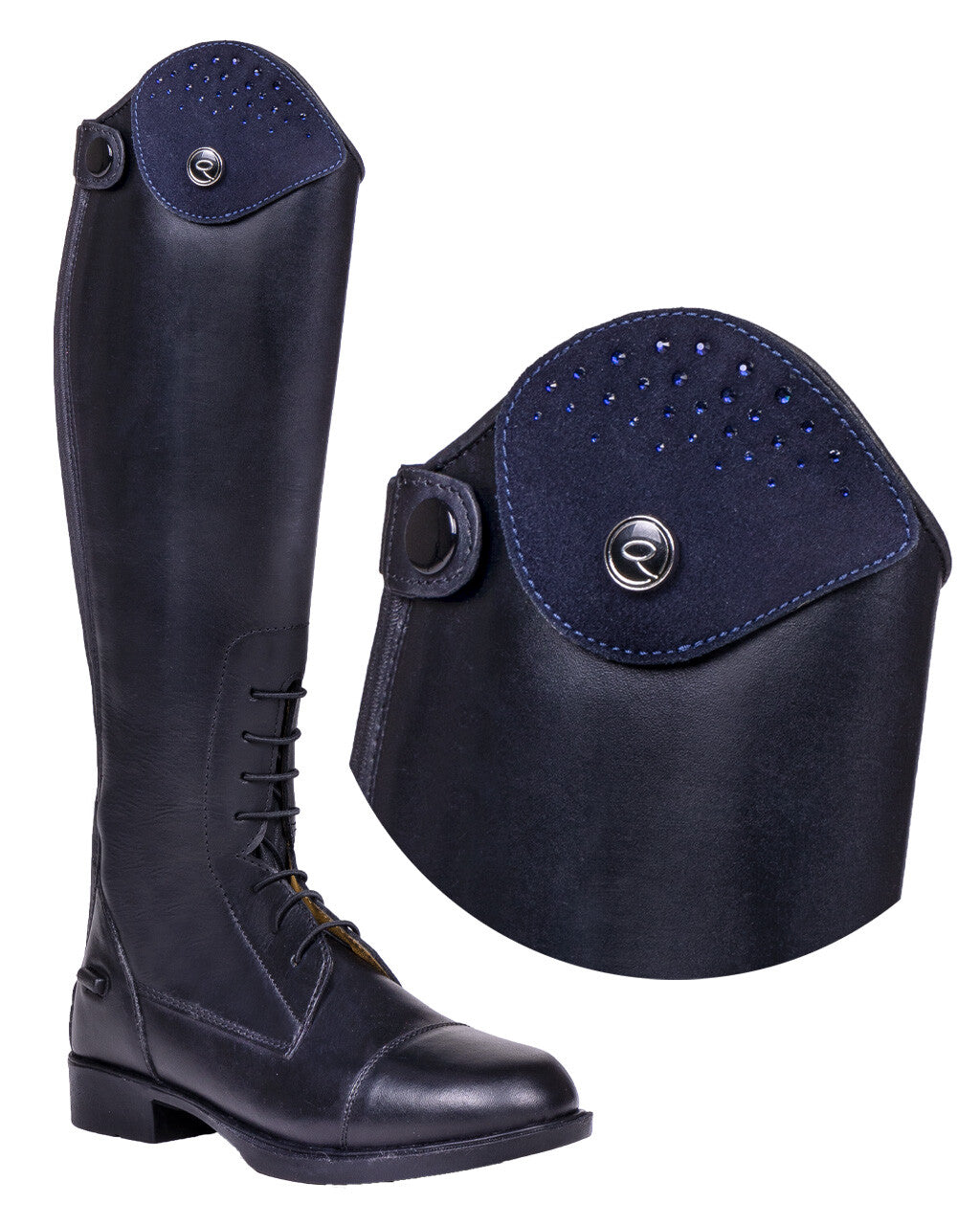 QHP Fade Top Romy Ridestøvler - Navy-QHP