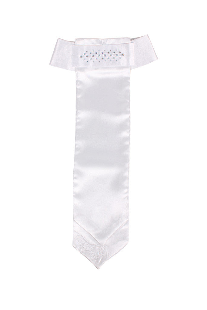 Sparkle Plastron Slips - White-QHP