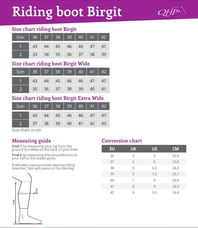 Birgit Ekstra Wide Ridestøvler - Black-QHP