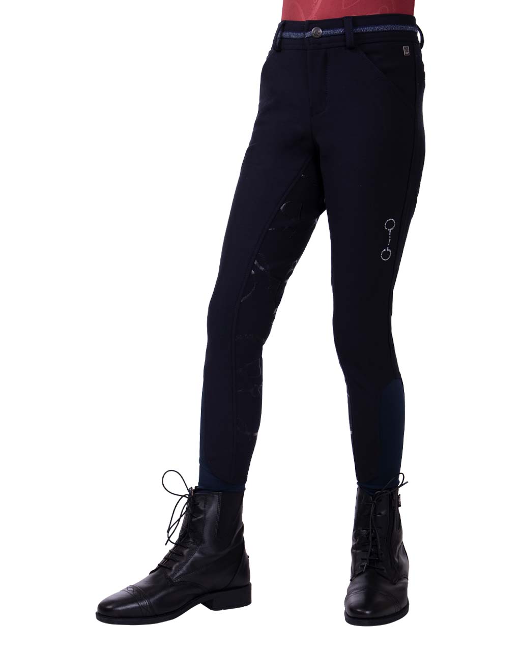 Carrie Junior Full Grip Ridebukser - Navy-QHP