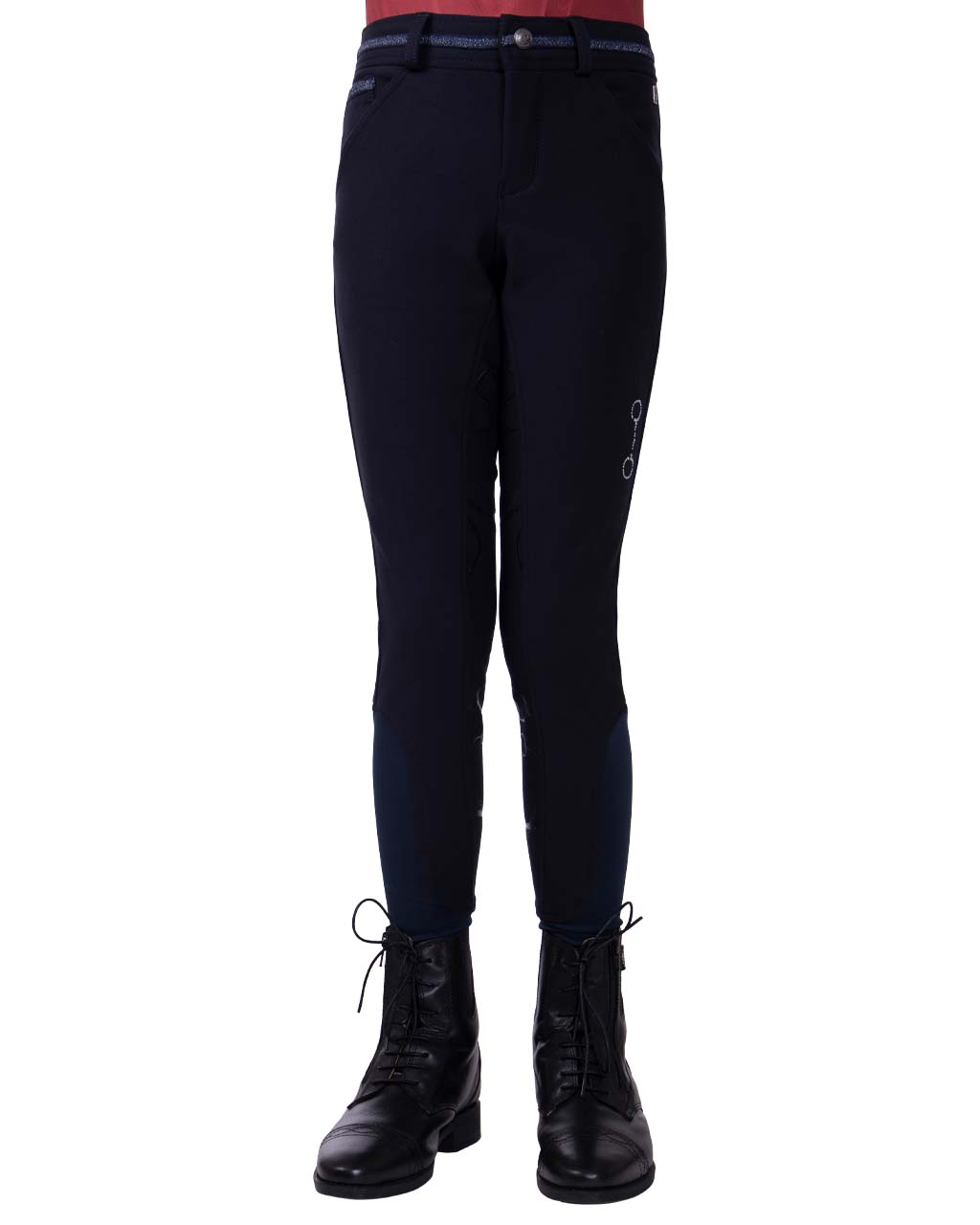Carrie Junior Full Grip Ridebukser - Navy-QHP
