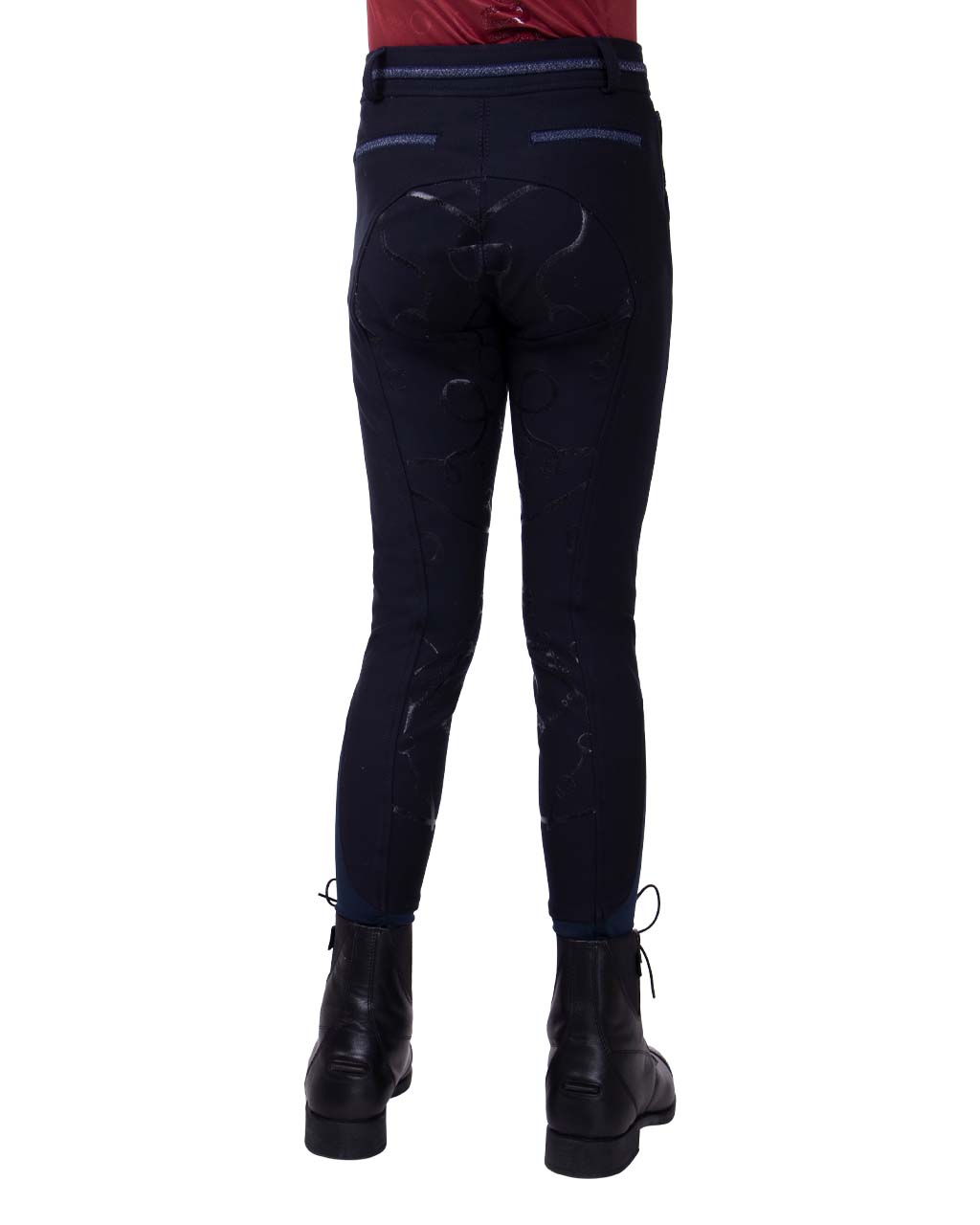 Carrie Junior Full Grip Ridebukser - Navy-QHP