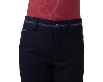 Carrie Junior Full Grip Ridebukser - Navy-QHP