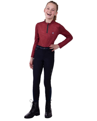 Carrie Junior Full Grip Ridebukser - Navy-QHP