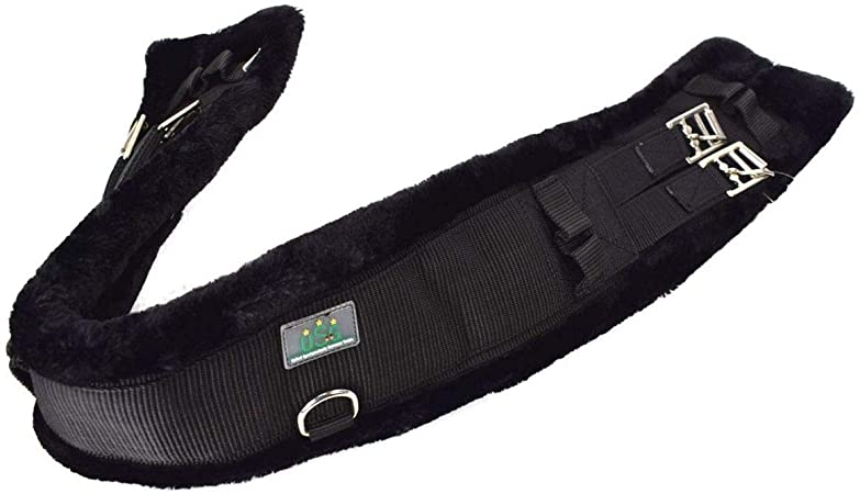 Nylon Dressurgjord Med Fake Lam - Black-USG