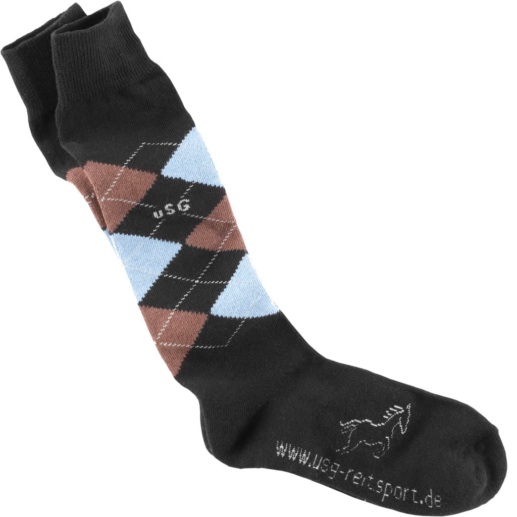 Original Sockies/ Strømper - Black/Brown/Light Blue-USG