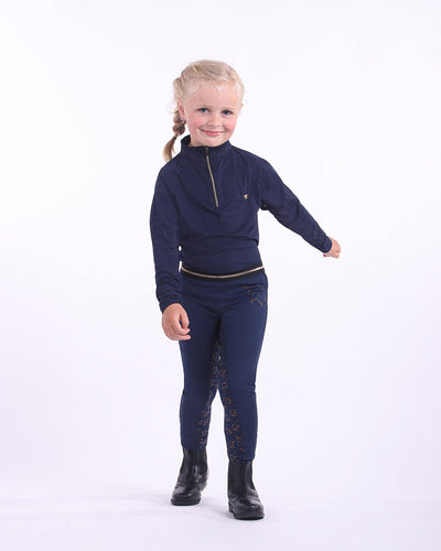 Rosa Junior Ridetights - Navy-QHP